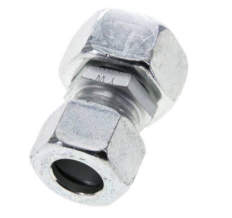 15L & 18L Zink plated Steel Straight Cutting Fitting with Swivel 315 bar NBR O-ring Sealing Cone ISO 8434-1