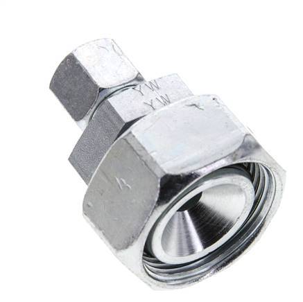 10L & 28L Zink plated Steel Straight Cutting Fitting with Swivel 160 bar NBR O-ring Sealing Cone ISO 8434-1