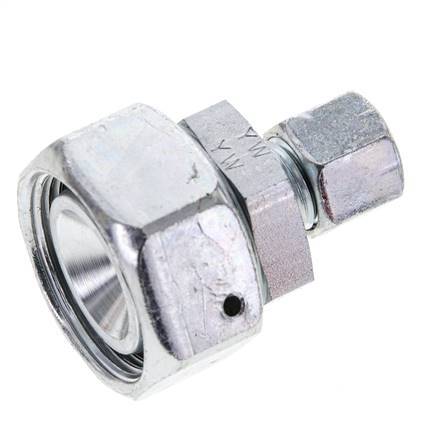 10L & 28L Zink plated Steel Straight Cutting Fitting with Swivel 160 bar NBR O-ring Sealing Cone ISO 8434-1
