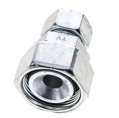 15L & 28L Zink plated Steel Straight Cutting Fitting with Swivel 160 bar NBR O-ring Sealing Cone ISO 8434-1