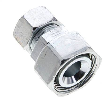 18L & 28L Zink plated Steel Straight Cutting Fitting with Swivel 160 bar NBR O-ring Sealing Cone ISO 8434-1