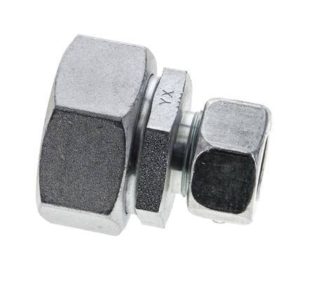 18L & 35L Zink plated Steel Straight Cutting Fitting with Swivel 160 bar NBR O-ring Sealing Cone ISO 8434-1