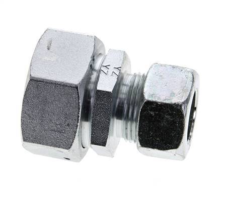 22L & 35L Zink plated Steel Straight Cutting Fitting with Swivel 160 bar NBR O-ring Sealing Cone ISO 8434-1