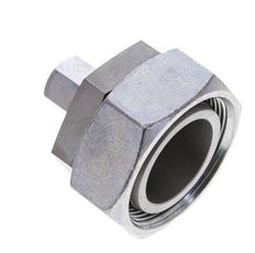 10L & 42L Zink plated Steel Straight Cutting Fitting with Swivel 160 bar NBR O-ring Sealing Cone ISO 8434-1