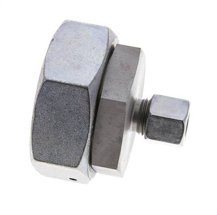 10L & 42L Zink plated Steel Straight Cutting Fitting with Swivel 160 bar NBR O-ring Sealing Cone ISO 8434-1