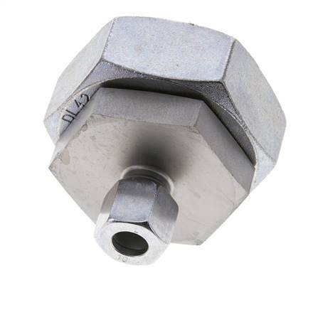 10L & 42L Zink plated Steel Straight Cutting Fitting with Swivel 160 bar NBR O-ring Sealing Cone ISO 8434-1