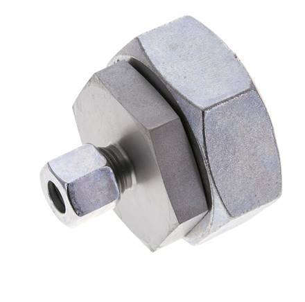 10L & 42L Zink plated Steel Straight Cutting Fitting with Swivel 160 bar NBR O-ring Sealing Cone ISO 8434-1
