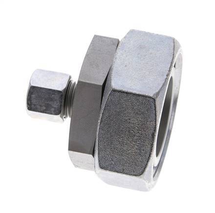 10L & 42L Zink plated Steel Straight Cutting Fitting with Swivel 160 bar NBR O-ring Sealing Cone ISO 8434-1