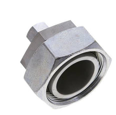 10L & 42L Zink plated Steel Straight Cutting Fitting with Swivel 160 bar NBR O-ring Sealing Cone ISO 8434-1