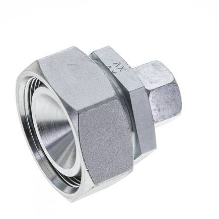 15L & 42L Zink plated Steel Straight Cutting Fitting with Swivel 160 bar NBR O-ring Sealing Cone ISO 8434-1