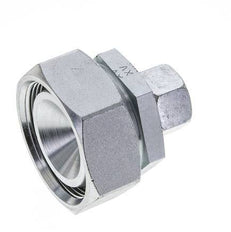 15L & 42L Zink plated Steel Straight Cutting Fitting with Swivel 160 bar NBR O-ring Sealing Cone ISO 8434-1