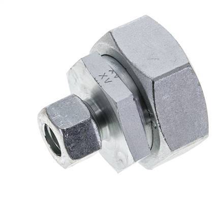 15L & 42L Zink plated Steel Straight Cutting Fitting with Swivel 160 bar NBR O-ring Sealing Cone ISO 8434-1