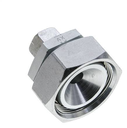 15L & 42L Zink plated Steel Straight Cutting Fitting with Swivel 160 bar NBR O-ring Sealing Cone ISO 8434-1