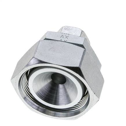15L & 42L Zink plated Steel Straight Cutting Fitting with Swivel 160 bar NBR O-ring Sealing Cone ISO 8434-1
