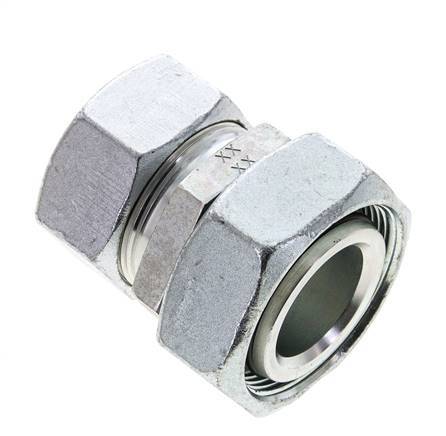 35L & 42L Zink plated Steel Straight Cutting Fitting with Swivel 160 bar NBR O-ring Sealing Cone ISO 8434-1