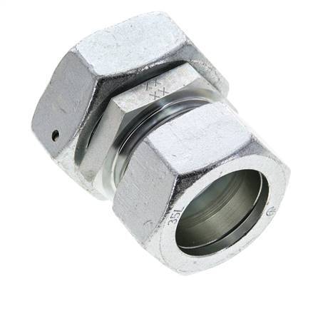 35L & 42L Zink plated Steel Straight Cutting Fitting with Swivel 160 bar NBR O-ring Sealing Cone ISO 8434-1