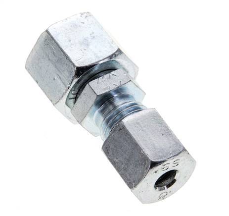6S & 10S Zink plated Steel Straight Cutting Fitting with Swivel 630 bar NBR O-ring Sealing Cone ISO 8434-1