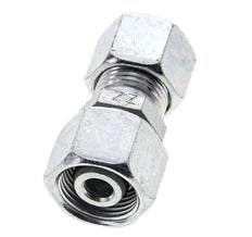 10S & 12S Zink plated Steel Straight Cutting Fitting with Swivel 630 bar NBR O-ring Sealing Cone ISO 8434-1