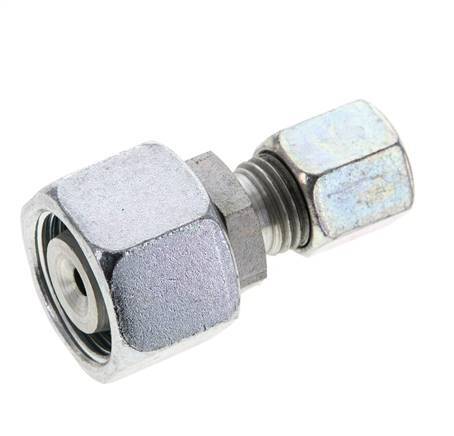 6S & 14S Zink plated Steel Straight Cutting Fitting with Swivel 630 bar NBR O-ring Sealing Cone ISO 8434-1