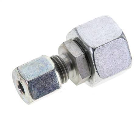 6S & 14S Zink plated Steel Straight Cutting Fitting with Swivel 630 bar NBR O-ring Sealing Cone ISO 8434-1