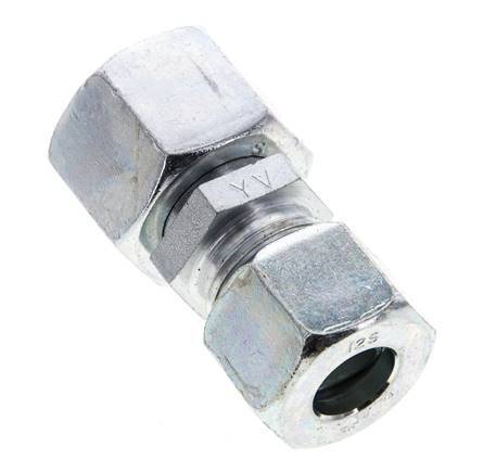 12S & 14S Zink plated Steel Straight Cutting Fitting with Swivel 630 bar NBR O-ring Sealing Cone ISO 8434-1