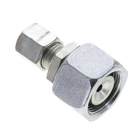 6S & 16S Zink plated Steel Straight Cutting Fitting with Swivel 400 bar NBR O-ring Sealing Cone ISO 8434-1