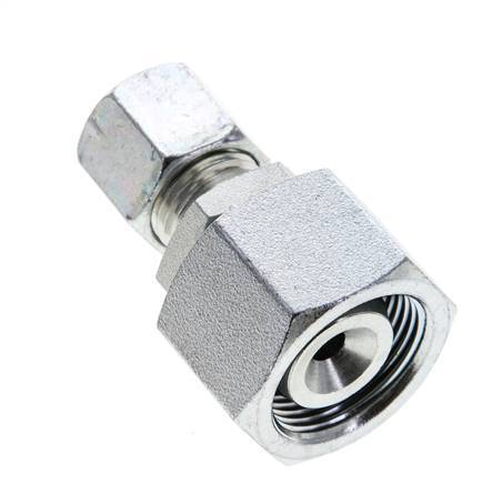 8S & 16S Zink plated Steel Straight Cutting Fitting with Swivel 400 bar NBR O-ring Sealing Cone ISO 8434-1