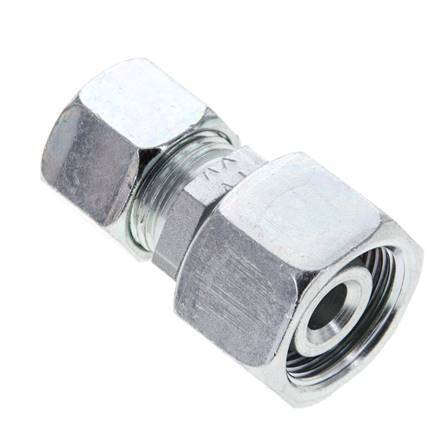 12S & 16S Zink plated Steel Straight Cutting Fitting with Swivel 400 bar NBR O-ring Sealing Cone ISO 8434-1