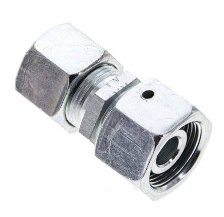 14S & 16S Zink plated Steel Straight Cutting Fitting with Swivel 400 bar NBR O-ring Sealing Cone ISO 8434-1