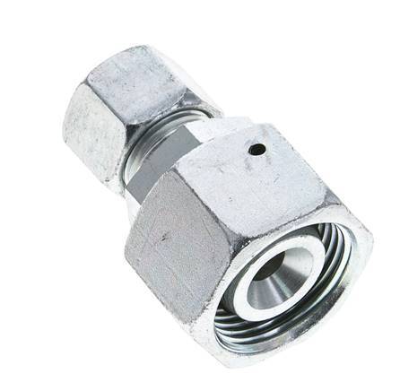 12S & 20S Zink plated Steel Straight Cutting Fitting with Swivel 400 bar NBR O-ring Sealing Cone ISO 8434-1