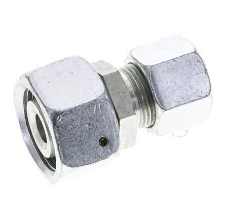14S & 20S Zink plated Steel Straight Cutting Fitting with Swivel 400 bar NBR O-ring Sealing Cone ISO 8434-1