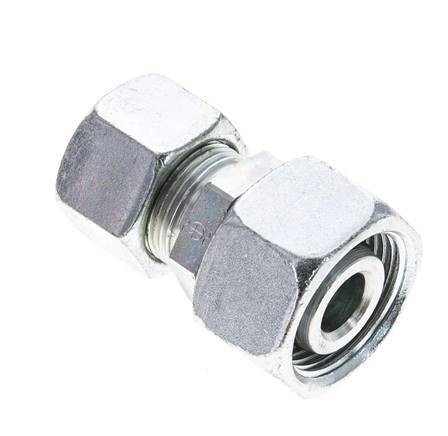 16S & 20S Zink plated Steel Straight Cutting Fitting with Swivel 400 bar NBR O-ring Sealing Cone ISO 8434-1