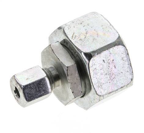 6S & 25S Zink plated Steel Straight Cutting Fitting with Swivel 400 bar NBR O-ring Sealing Cone ISO 8434-1