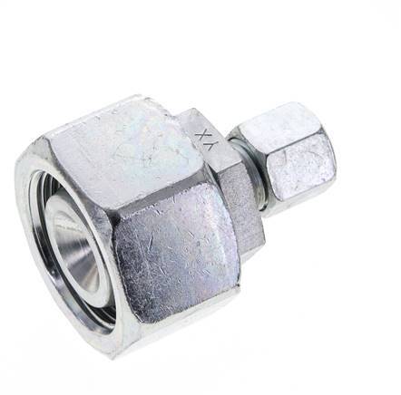 8S & 25S Zink plated Steel Straight Cutting Fitting with Swivel 400 bar NBR O-ring Sealing Cone ISO 8434-1