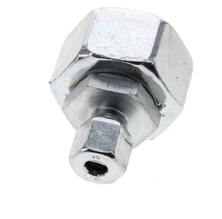 8S & 25S Zink plated Steel Straight Cutting Fitting with Swivel 400 bar NBR O-ring Sealing Cone ISO 8434-1