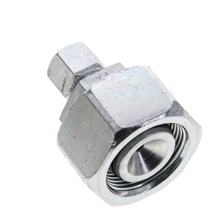 8S & 25S Zink plated Steel Straight Cutting Fitting with Swivel 400 bar NBR O-ring Sealing Cone ISO 8434-1