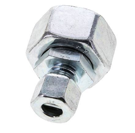 12S & 25S Zink plated Steel Straight Cutting Fitting with Swivel 400 bar NBR O-ring Sealing Cone ISO 8434-1