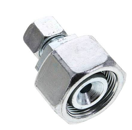 12S & 25S Zink plated Steel Straight Cutting Fitting with Swivel 400 bar NBR O-ring Sealing Cone ISO 8434-1