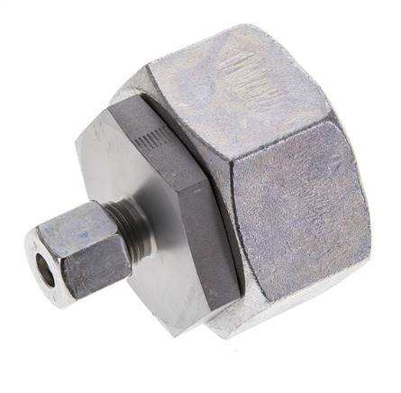 8S & 38S Zink plated Steel Straight Cutting Fitting with Swivel 315 bar NBR O-ring Sealing Cone ISO 8434-1