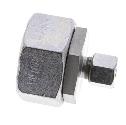 10S & 38S Zink plated Steel Straight Cutting Fitting with Swivel 315 bar NBR O-ring Sealing Cone ISO 8434-1