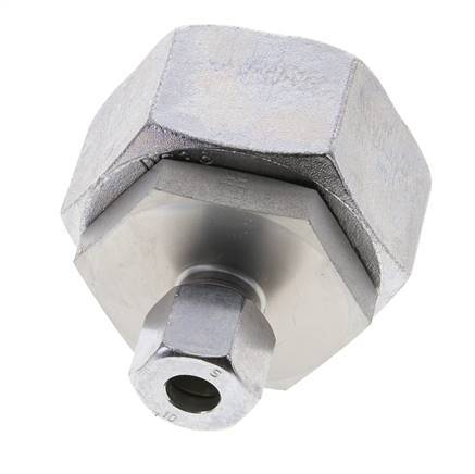 10S & 38S Zink plated Steel Straight Cutting Fitting with Swivel 315 bar NBR O-ring Sealing Cone ISO 8434-1