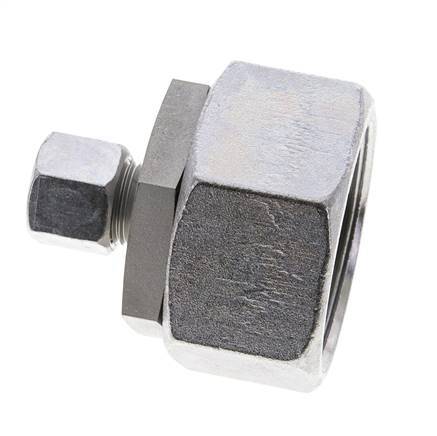 10S & 38S Zink plated Steel Straight Cutting Fitting with Swivel 315 bar NBR O-ring Sealing Cone ISO 8434-1