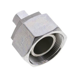 10S & 38S Zink plated Steel Straight Cutting Fitting with Swivel 315 bar NBR O-ring Sealing Cone ISO 8434-1