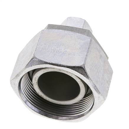 10S & 38S Zink plated Steel Straight Cutting Fitting with Swivel 315 bar NBR O-ring Sealing Cone ISO 8434-1