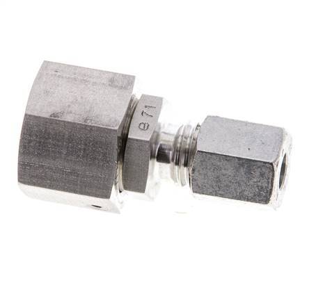 6L & 12L Stainless Steel Straight Cutting Fitting with Swivel 315 bar FKM O-ring Sealing Cone ISO 8434-1