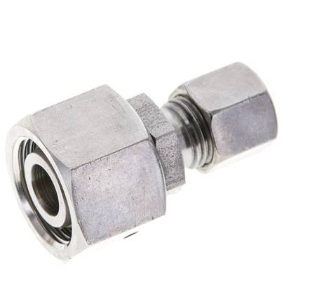 8L & 15L Stainless Steel Straight Cutting Fitting with Swivel 315 bar FKM O-ring Sealing Cone ISO 8434-1