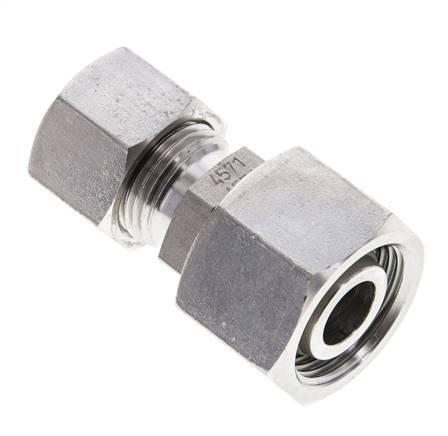 12L & 15L Stainless Steel Straight Cutting Fitting with Swivel 315 bar FKM O-ring Sealing Cone ISO 8434-1