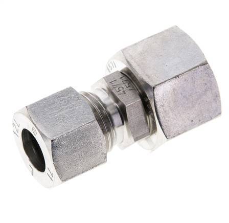 12L & 15L Stainless Steel Straight Cutting Fitting with Swivel 315 bar FKM O-ring Sealing Cone ISO 8434-1