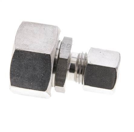 10L & 18L Stainless Steel Straight Cutting Fitting with Swivel 315 bar FKM O-ring Sealing Cone ISO 8434-1