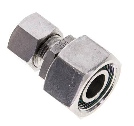12L & 18L Stainless Steel Straight Cutting Fitting with Swivel 315 bar FKM O-ring Sealing Cone ISO 8434-1